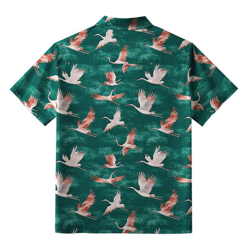 Cranes In Flight Button-up Shirt