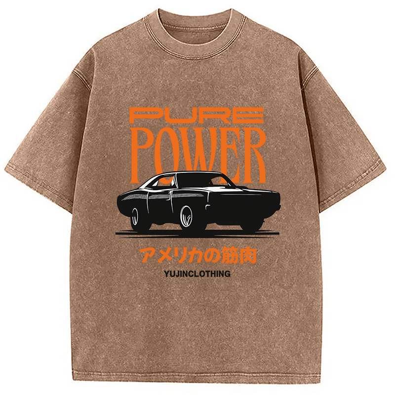 Pure Power Car Washed T-Shirt
