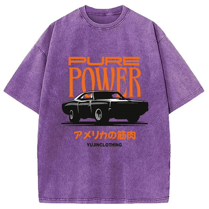 Pure Power Car Washed T-Shirt