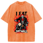 Eat Drywall Funny Meme Washed T-Shirt