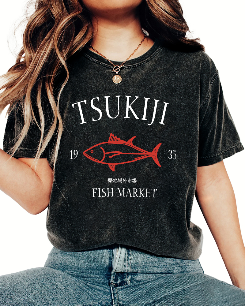 Japan's Tsukiji Off Market Vintage Washed T-shirt
