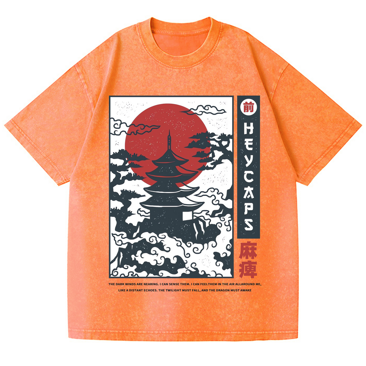 Unisex Vintage Wash Japanese Design T-Shirt