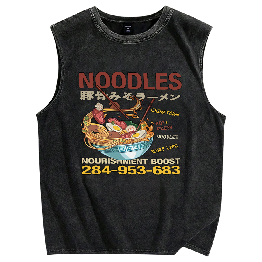 Pork bone miso ramen Vintage Distressed Washed Tank Top