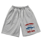 Tsukiji Fish Market  Cotton Casual Shorts