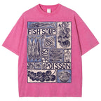 Unisex Fish Soup Prints Washed Tee