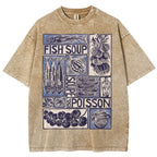 Unisex Fish Soup Prints Washed Tee