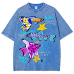 Unisex Angel Fish Washed Tee