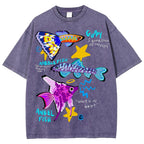 Unisex Angel Fish Washed Tee
