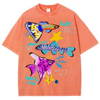 Unisex Angel Fish Washed Tee