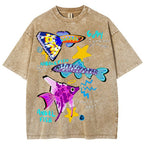 Unisex Angel Fish Washed Tee