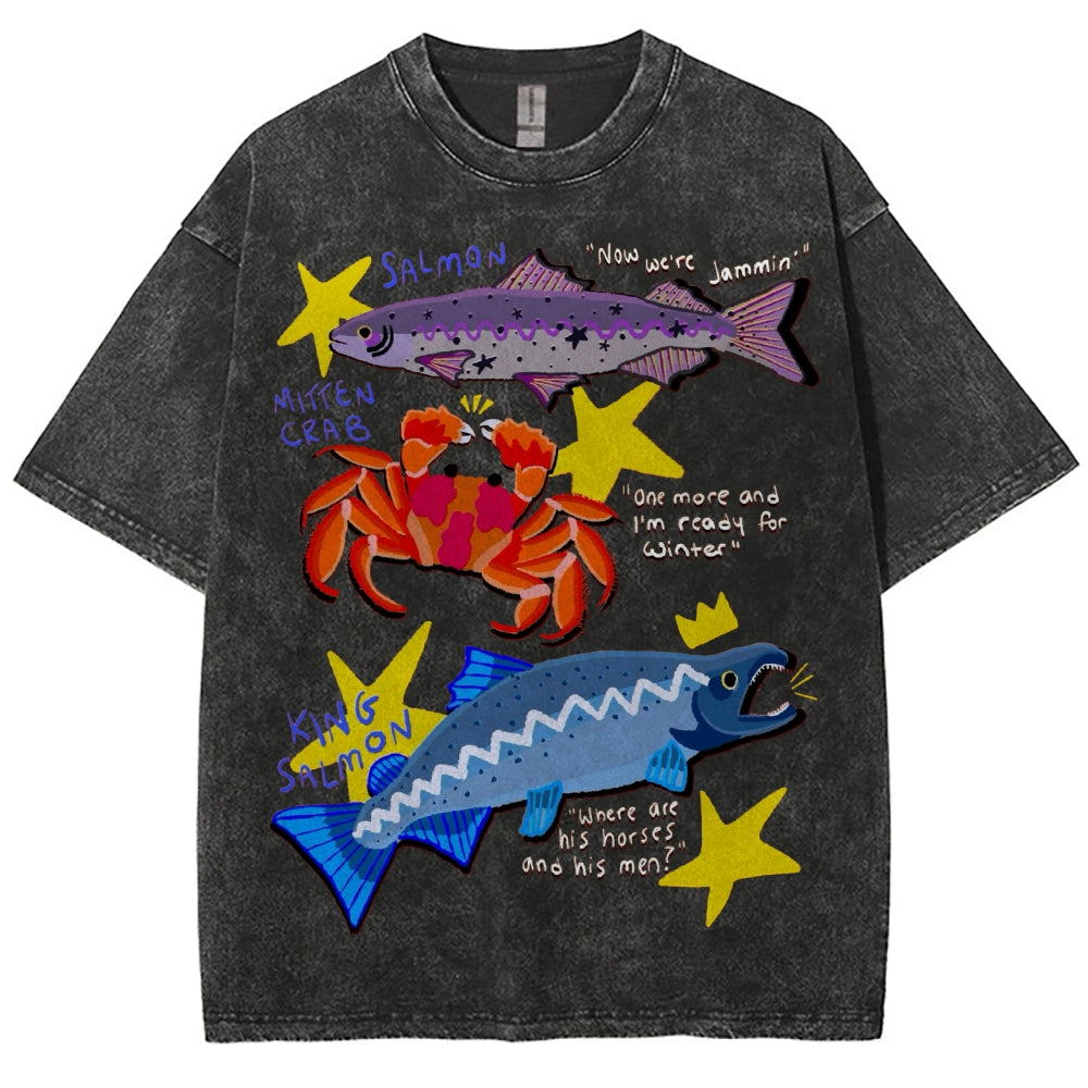 Unisex Fish Washed Tee