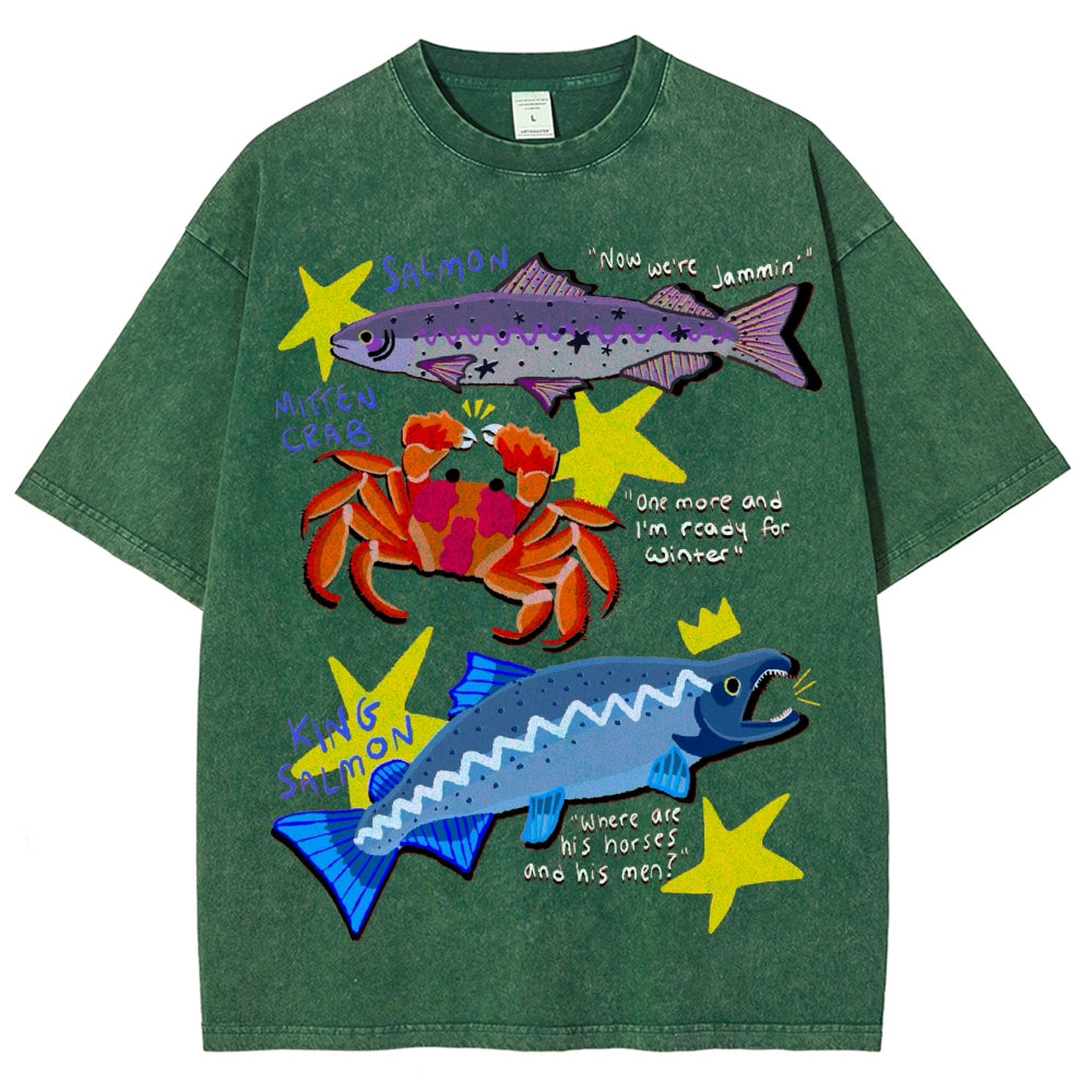 Unisex Fish Washed Tee