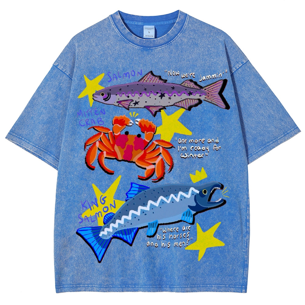Unisex Fish Washed Tee