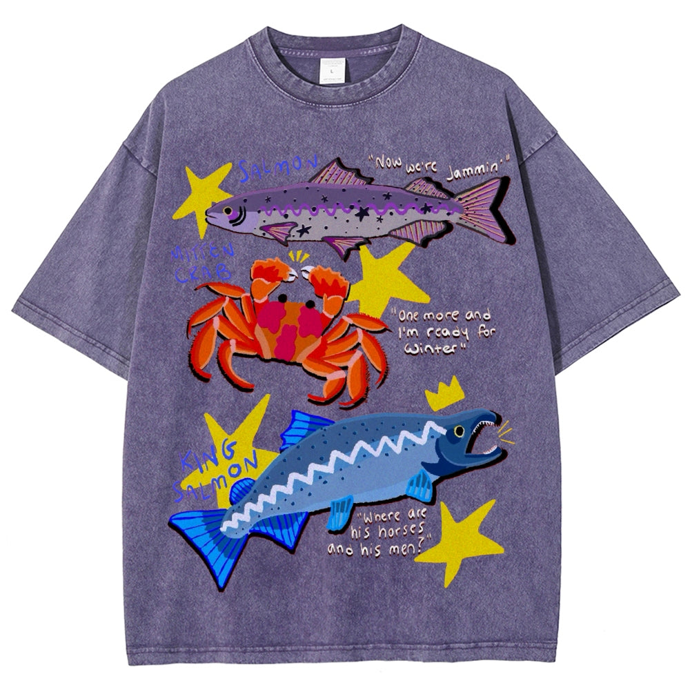 Unisex Fish Washed Tee