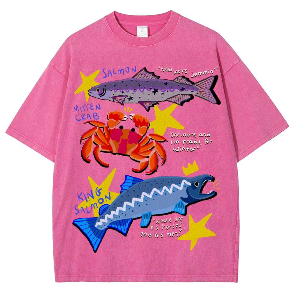Unisex Fish Washed Tee