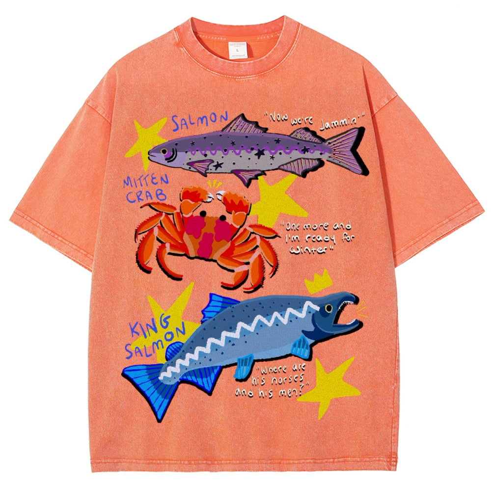 Unisex Fish Washed Tee