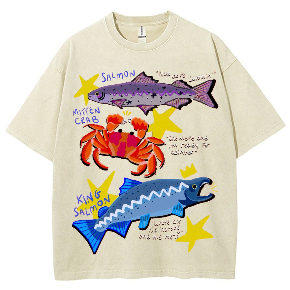 Unisex Fish Washed Tee