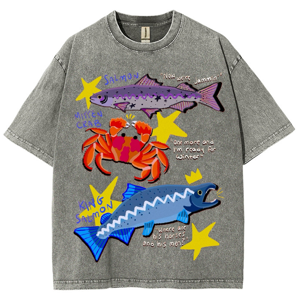 Unisex Fish Washed Tee