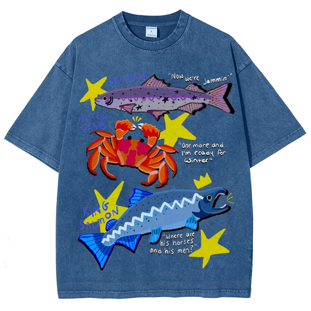 Unisex Fish Washed Tee