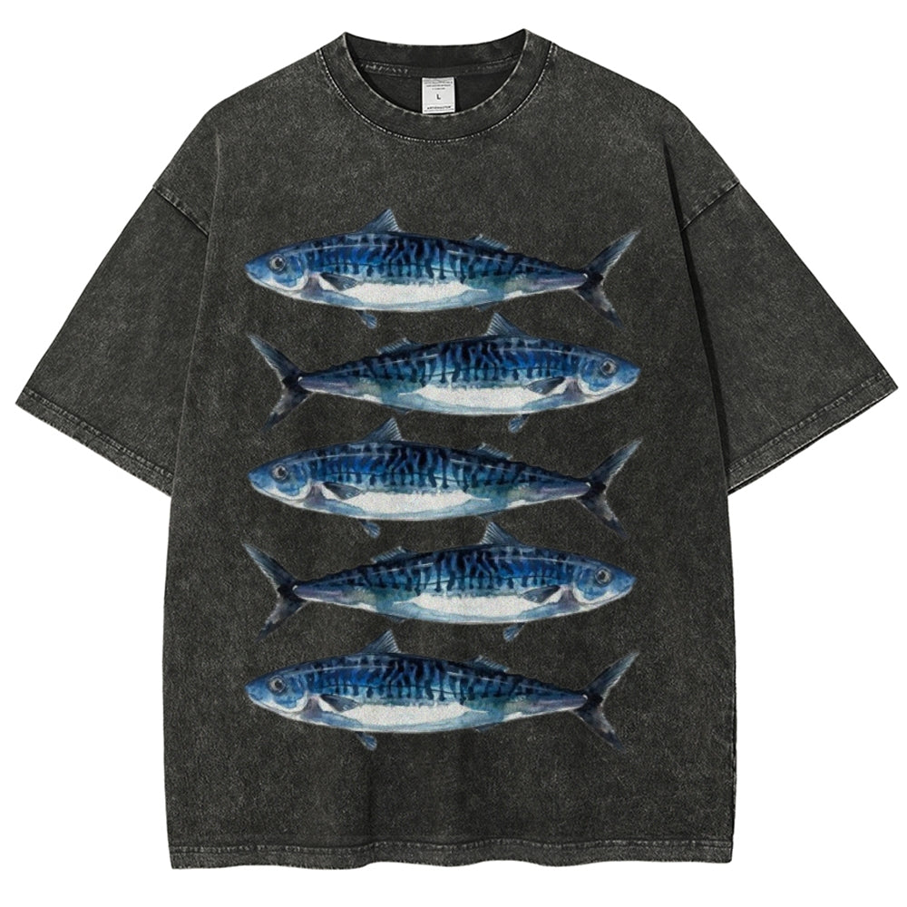 Five Sardines Unisex Vintage Washed Tee