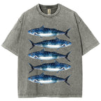 Five Sardines Unisex Vintage Washed Tee
