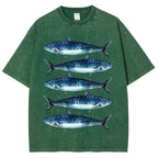 Five Sardines Unisex Vintage Washed Tee