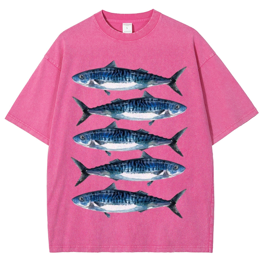 Five Sardines Unisex Vintage Washed Tee