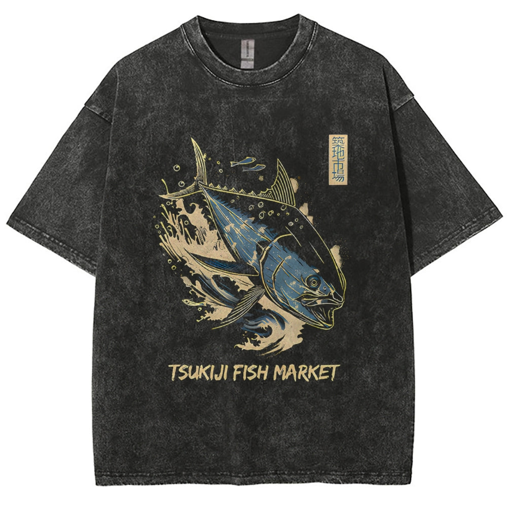 Japan's Tsukiji Market Vintage Washed T-shirt