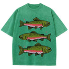 Three Trout Unisex Vintage Washed Tee