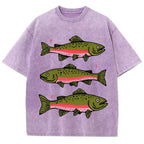 Three Trout Unisex Vintage Washed Tee