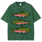 Three Trout Unisex Vintage Washed Tee