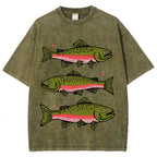 Three Trout Unisex Vintage Washed Tee