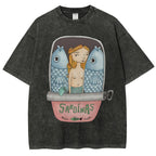 Unisex Canned Sardines Printed Washed Tee