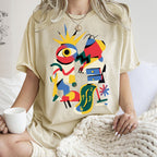 Unisex Geometry Printed Washed Tee
