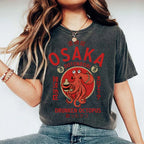 Unisex Osaka octopus Printed Washed Tee