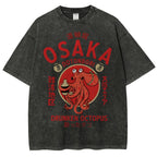 Unisex Osaka octopus Printed Washed Tee