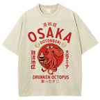 Unisex Osaka octopus Printed Washed Tee