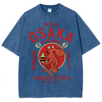 Unisex Osaka octopus Printed Washed Tee
