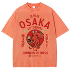 Unisex Osaka octopus Printed Washed Tee