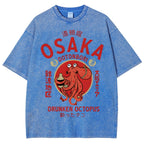 Unisex Osaka octopus Printed Washed Tee