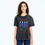 Unisex Sardines Printed Washed Tee