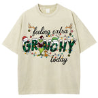 Unisex Christmas Printed Washed Tee