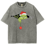 Unisex Christmas EW People Printed Washed Tee