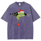 Unisex Christmas EW People Printed Washed Tee