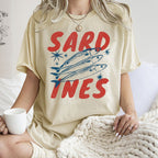 Unisex Sardines Printed Washed Tee