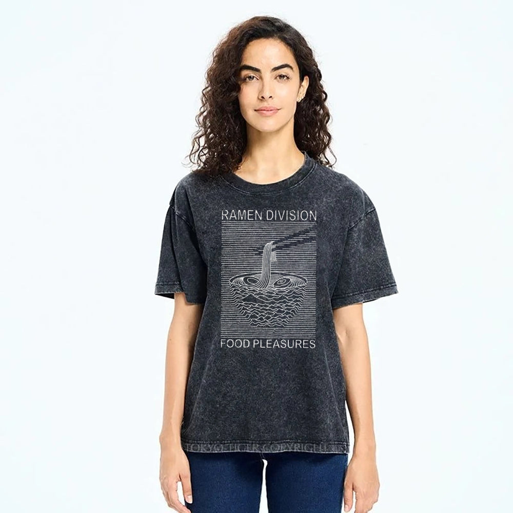 Unisex Food Printed Washed Tee