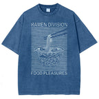 Unisex Food Printed Washed Tee