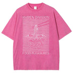 Unisex Food Printed Washed Tee