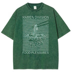 Unisex Food Printed Washed Tee