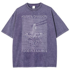 Unisex Food Printed Washed Tee